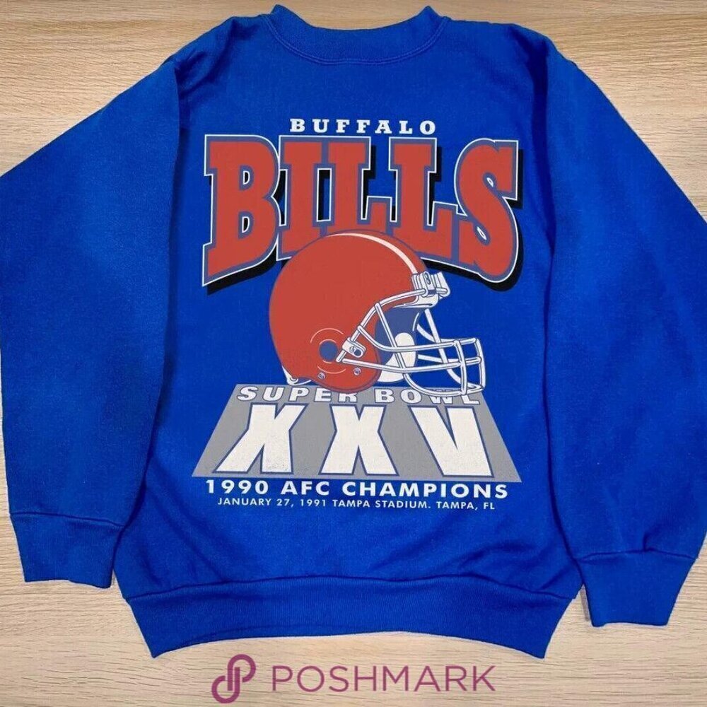 Buffalo Bills 1990 NFL Football Retro Fan Sweatshirt